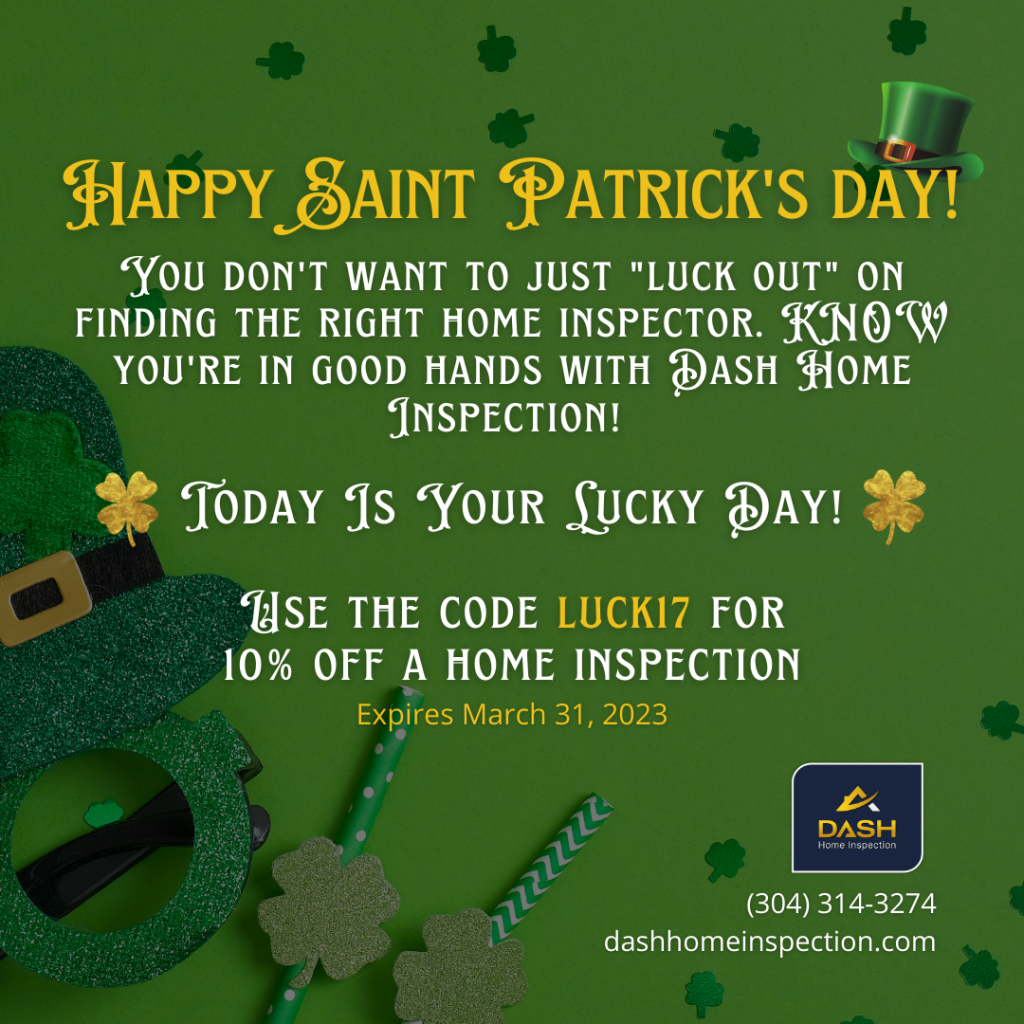 Happy Saint Patrick's Day! - Home Inspection Charles Town